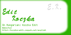 edit koczka business card